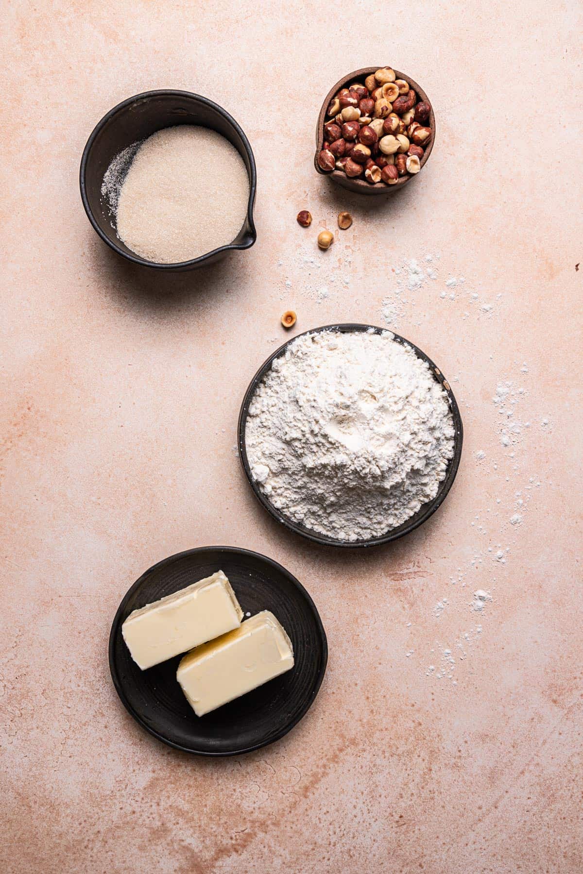 Hazelnut shortbread cookies