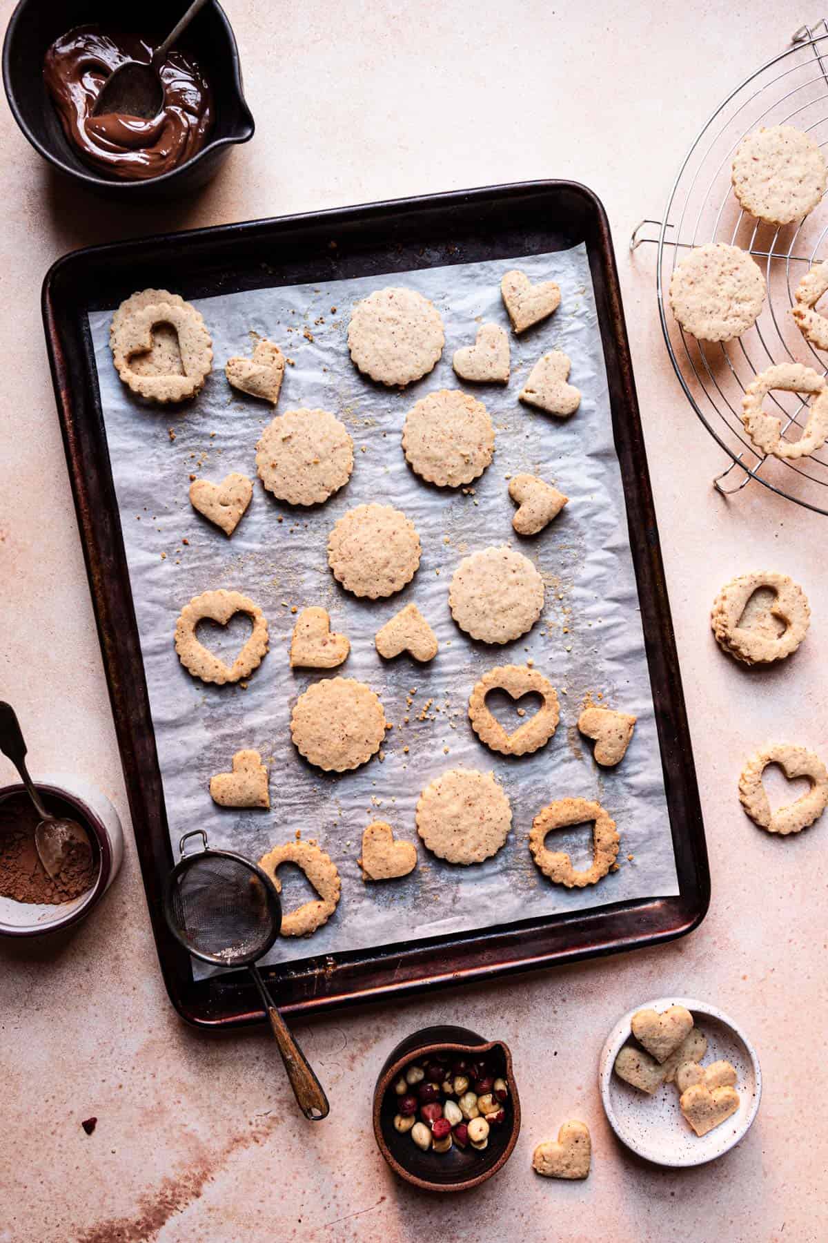 Hazelnut shortbread cookies