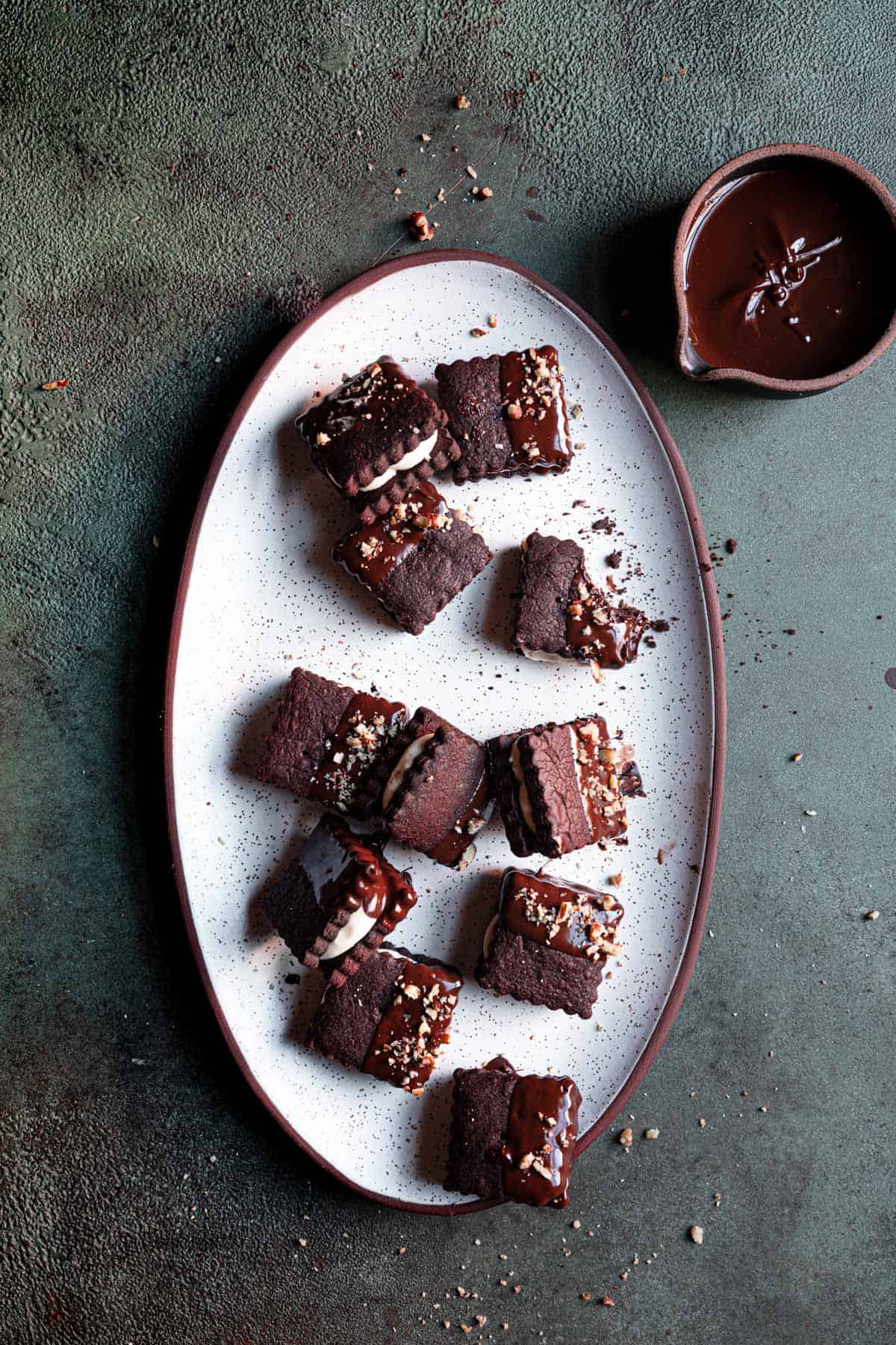 Chocolate Halva Sandwich Cookies