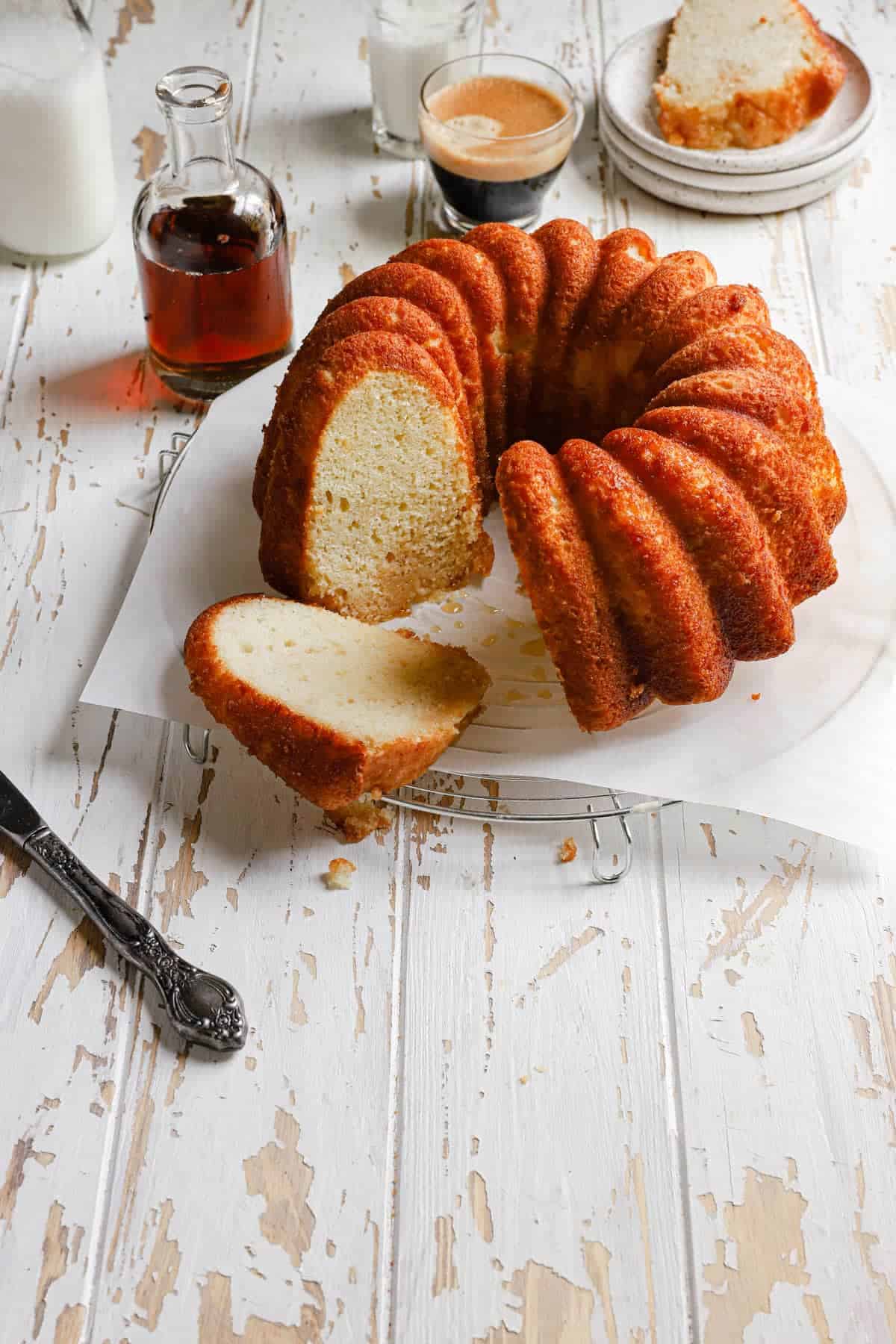 No mixer maple pound cake