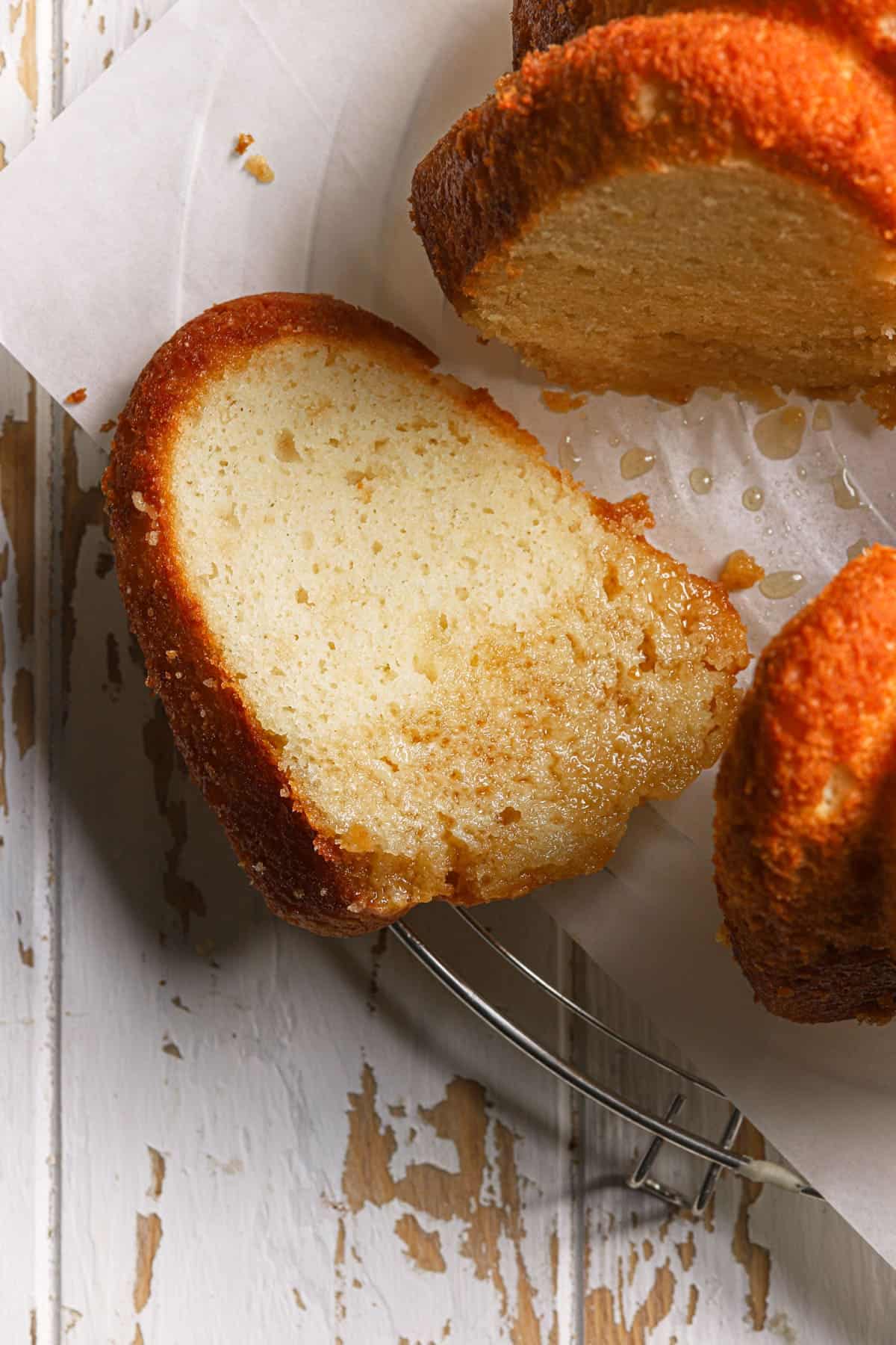 No mixer maple pound cake