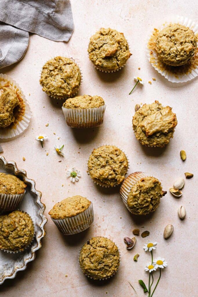 Pistachio Muffins recipe, using real pistachio nuts