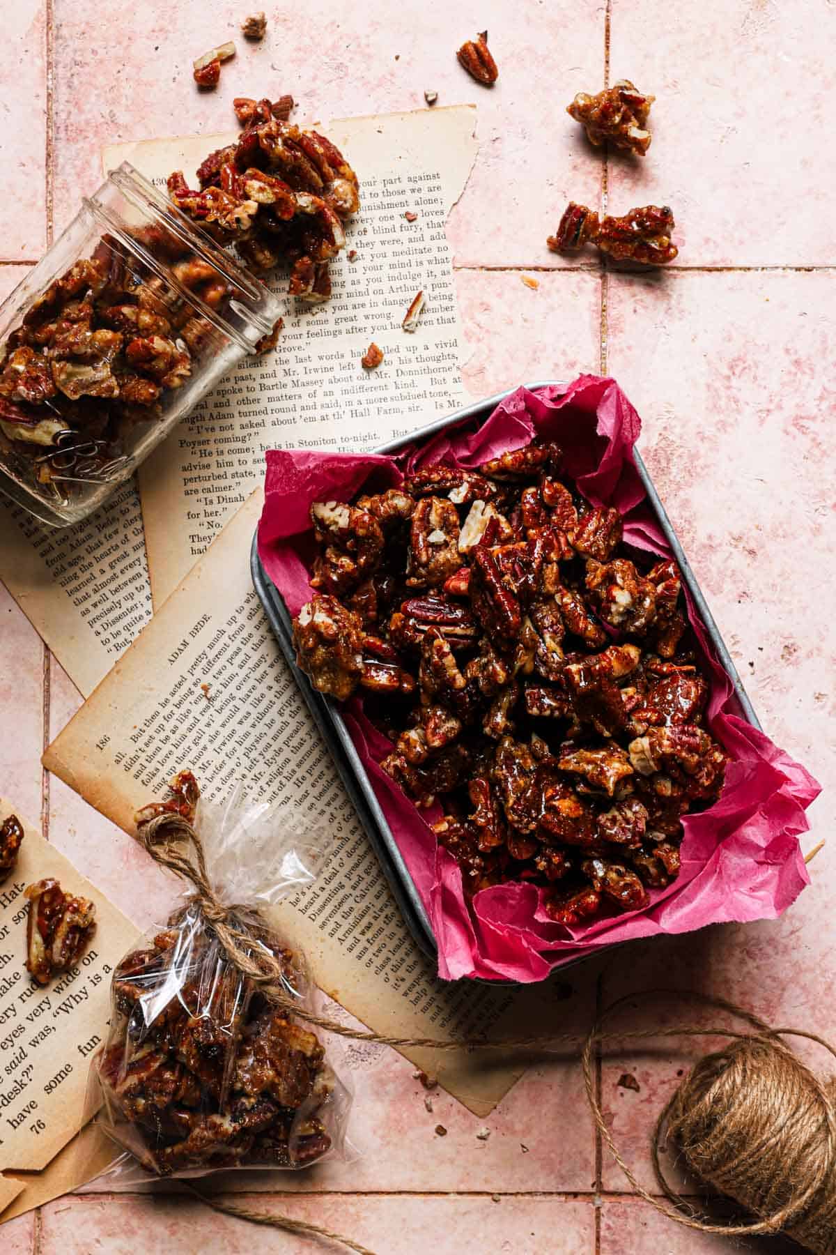 candied pecans as an edible gift