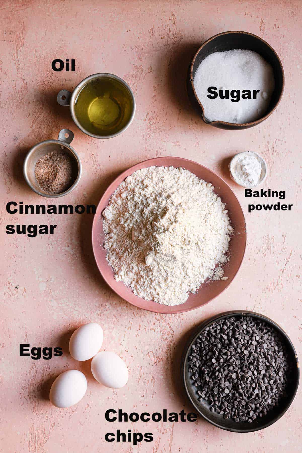 Ingredients for making mandel bread