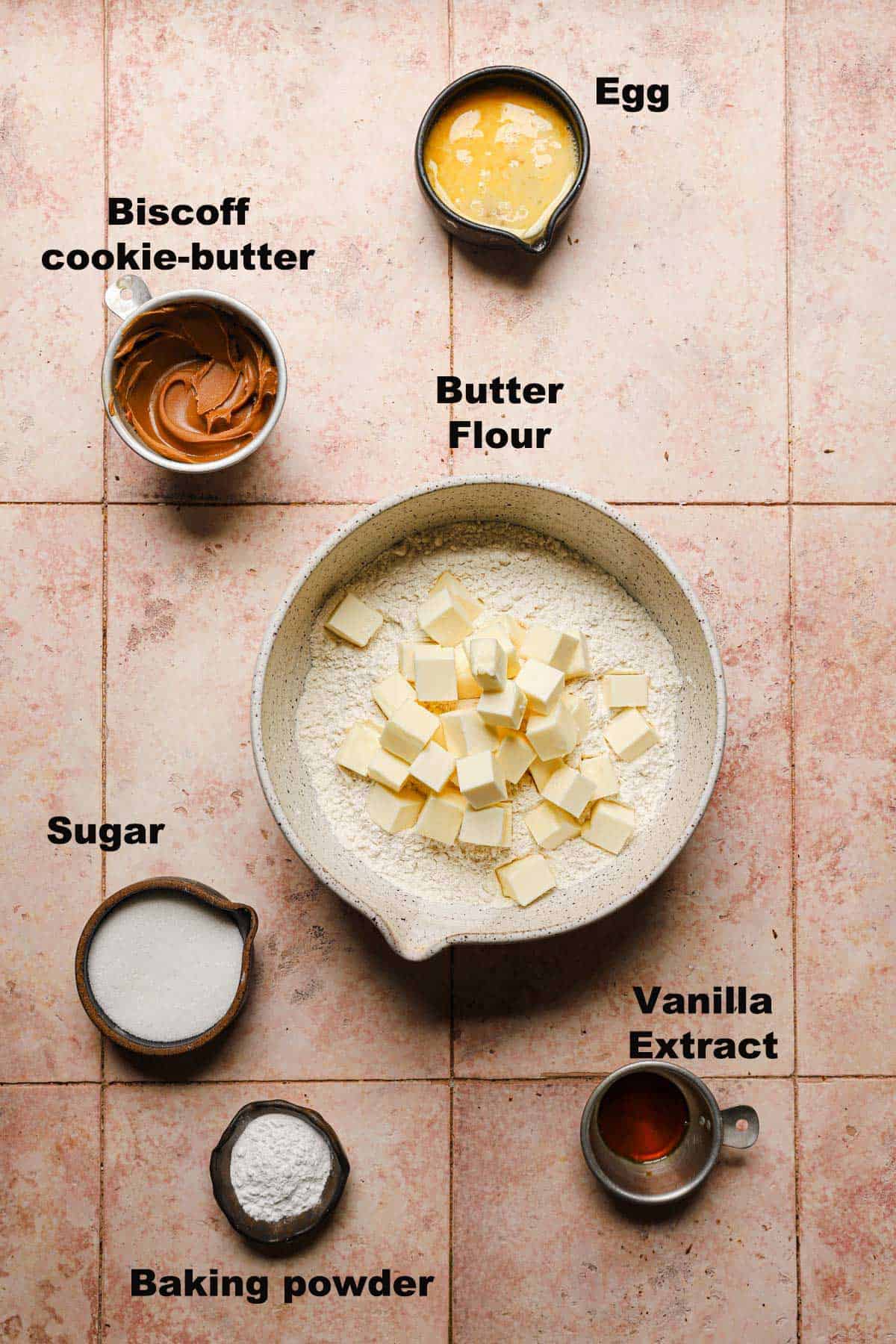 Ingredients for making speculoss cookie