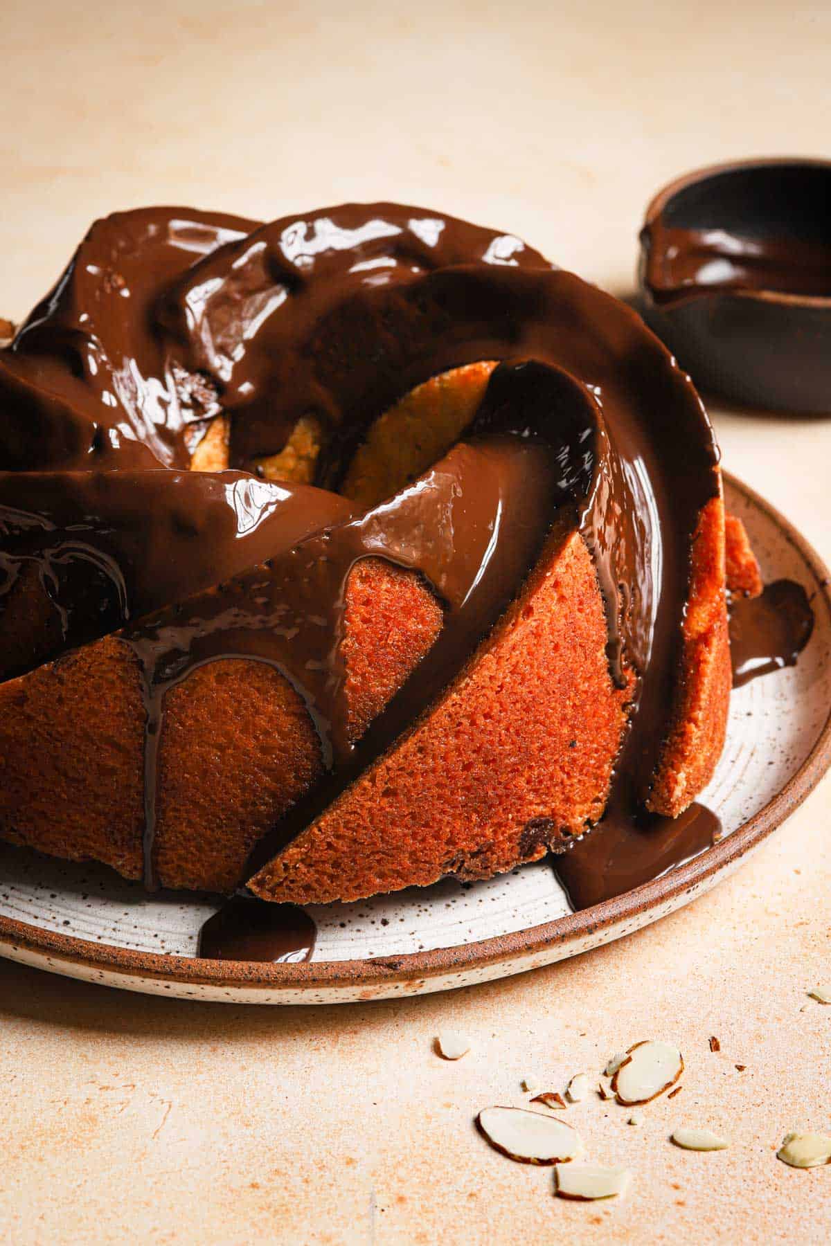 Almond Mini Bundt Cakes with Orange Glaze - My Sweet Precision