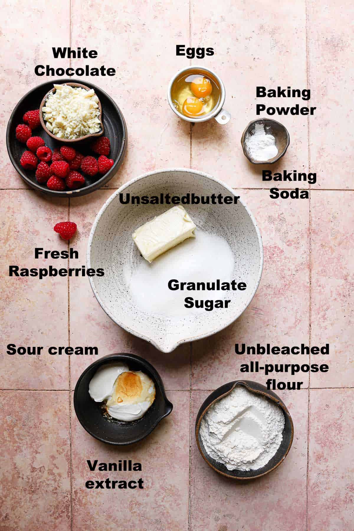 Ingredients for loaf cake