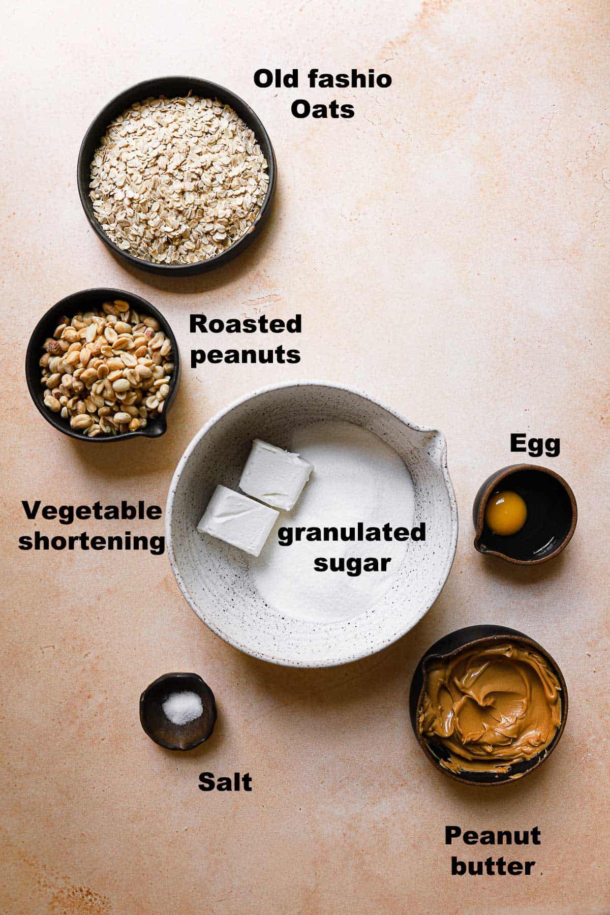 ingredients to make gf pb cookies