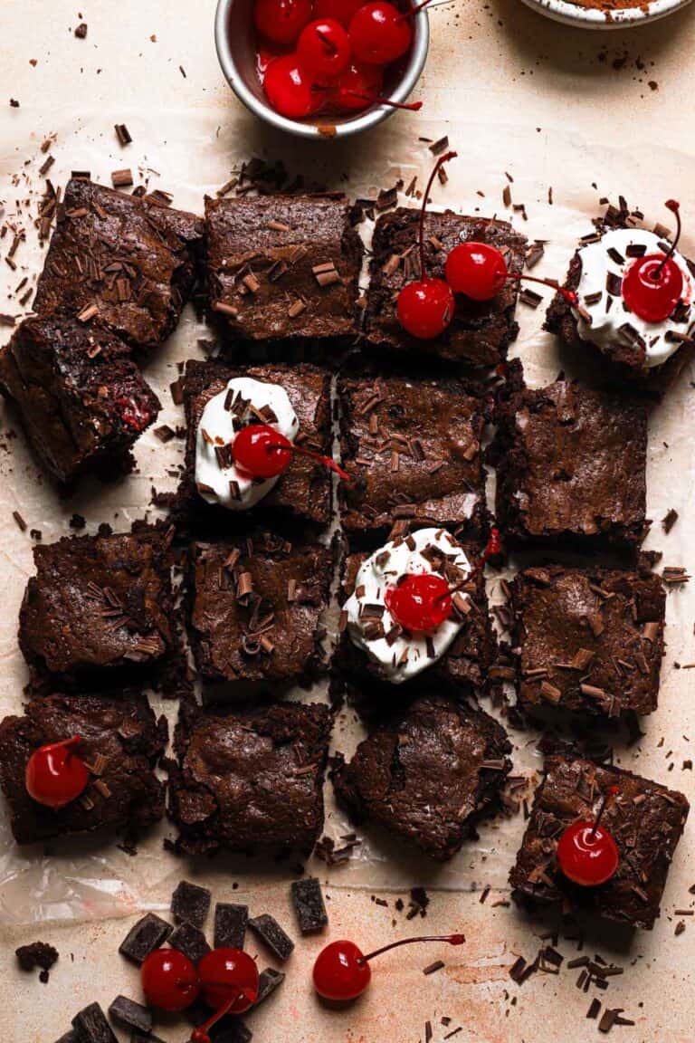 Black Forest Brownies Recipe, easy chocolate dessert.