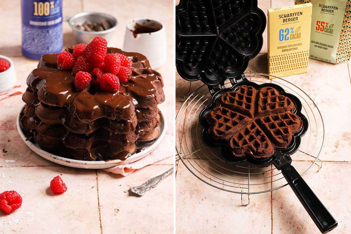 heart shaped waffles