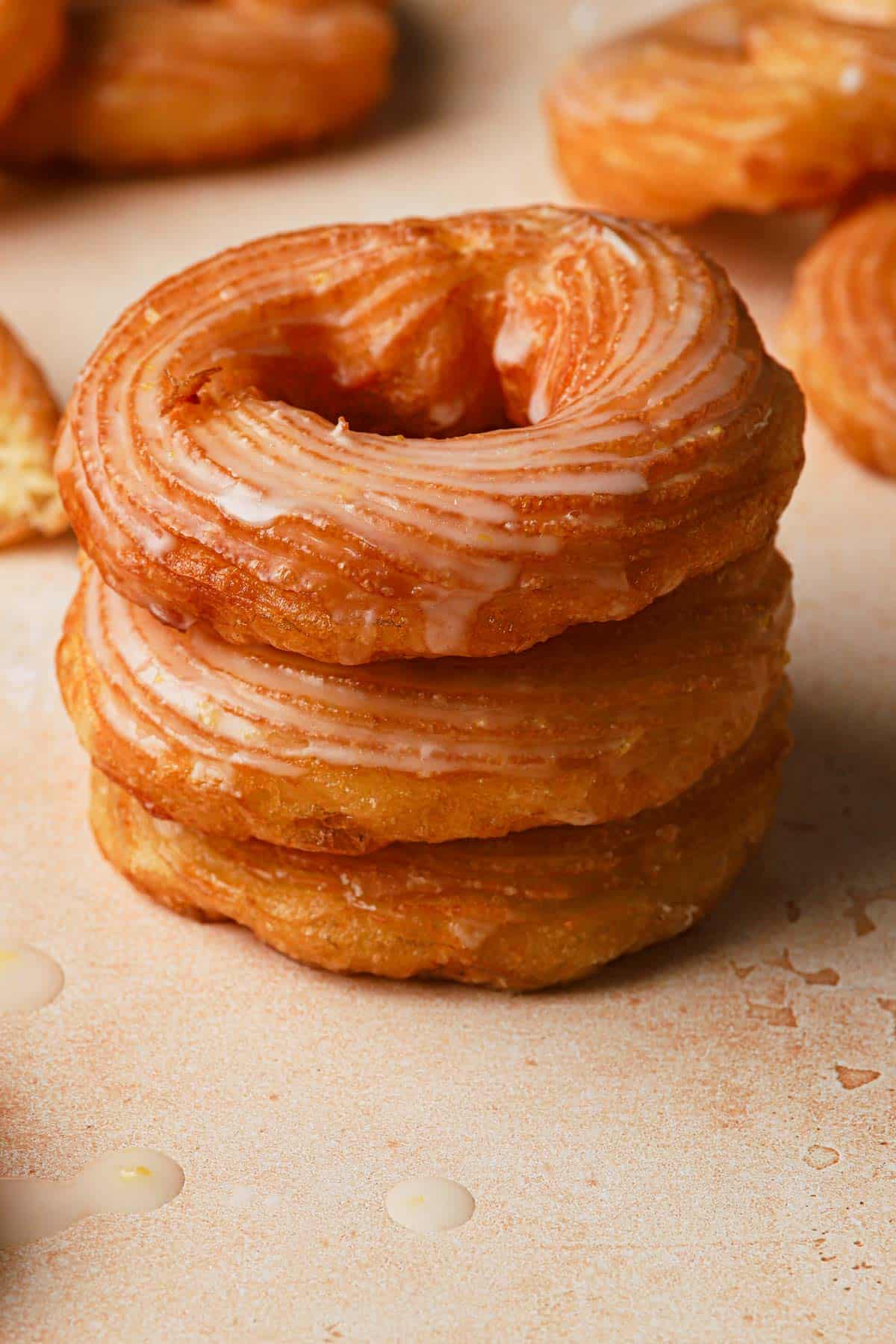 lemon glazed choux donuts