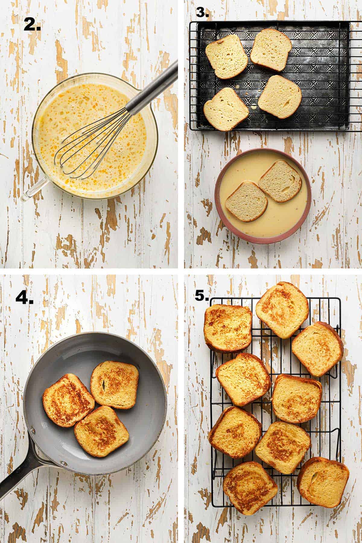 How to make custard bread for breakfast