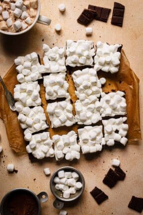 brownies topped with marshmallows