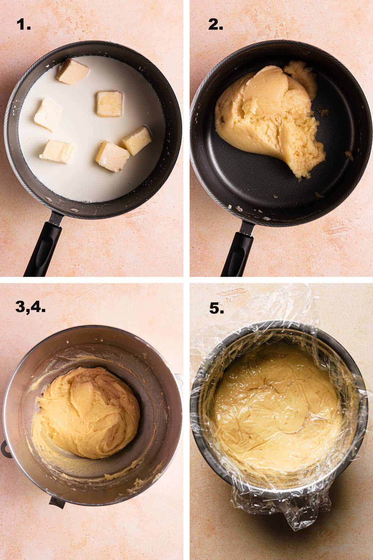 steps to make choux donuts
