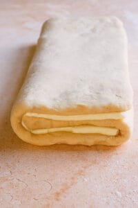 folded dough layered with butter