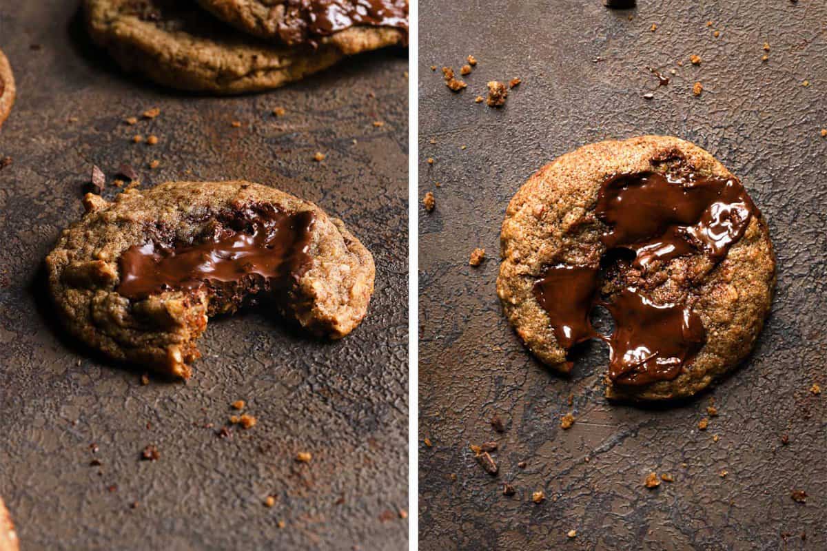 single cookies with chocolate chunks