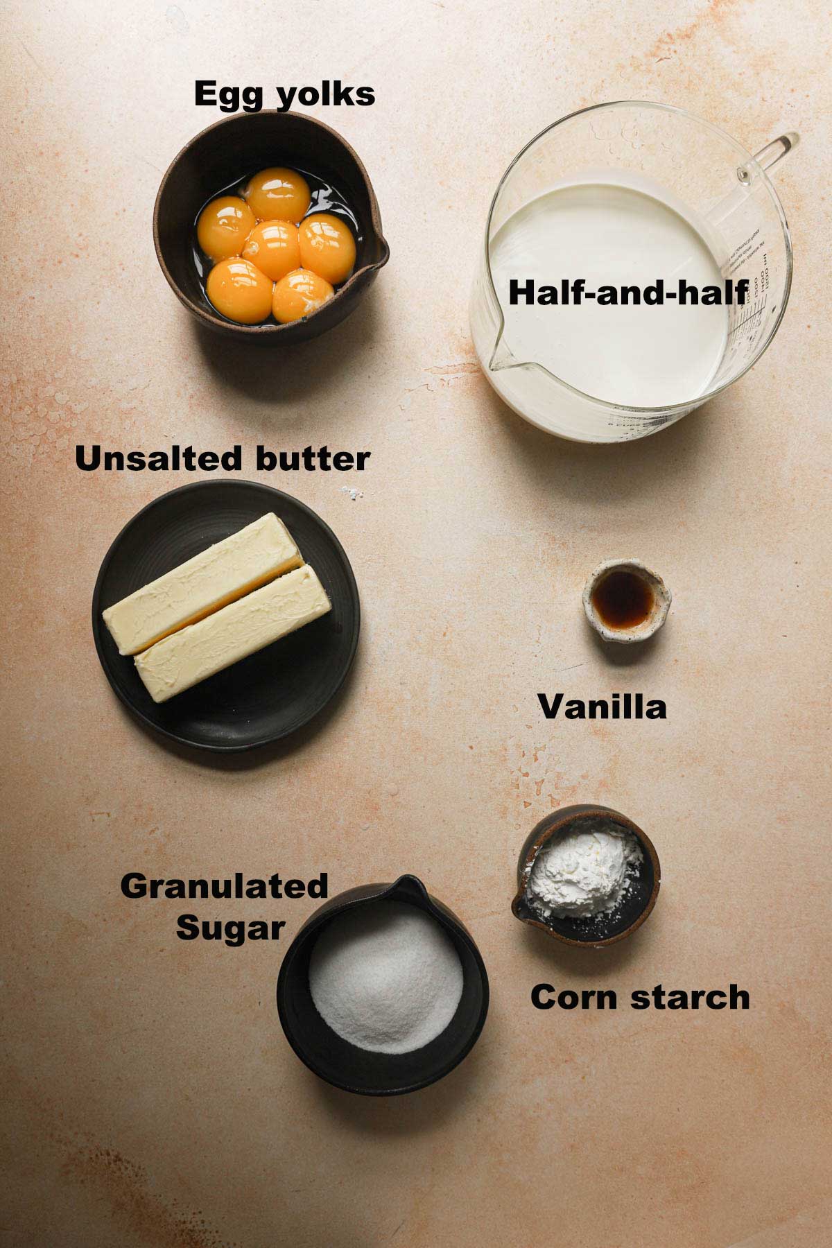 ingredients to make cream mousseline