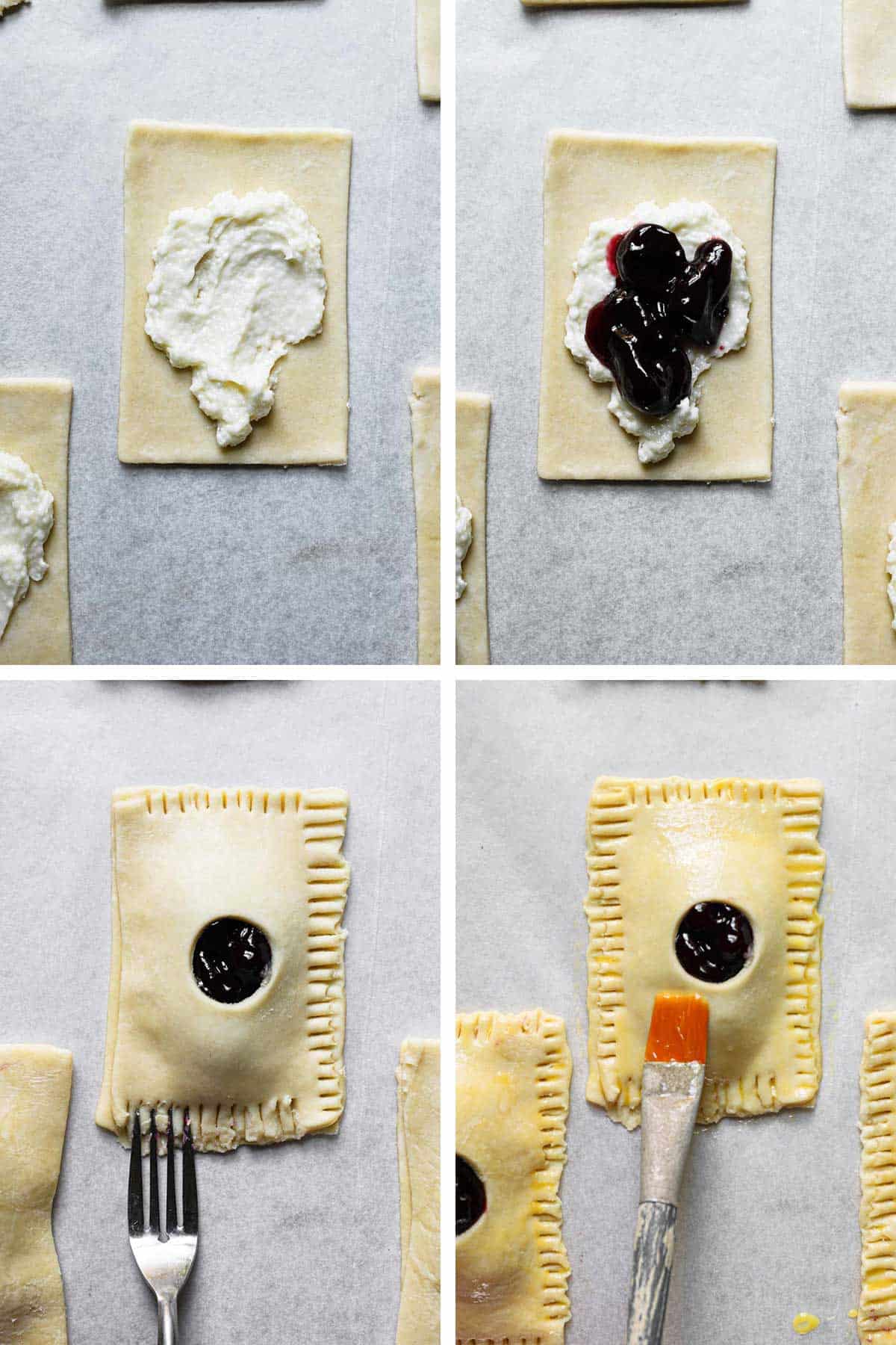 How to assemble hand pies