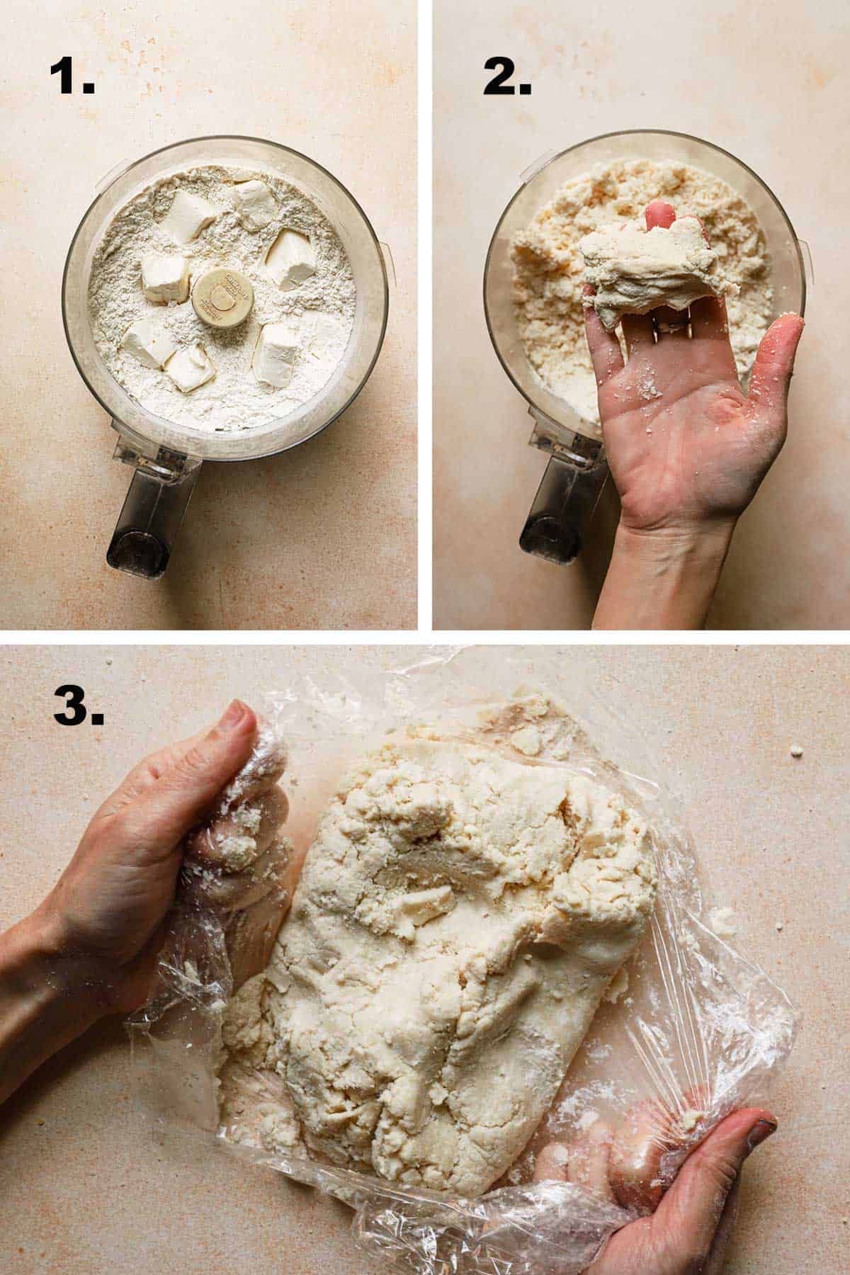making pie crust using the food processor