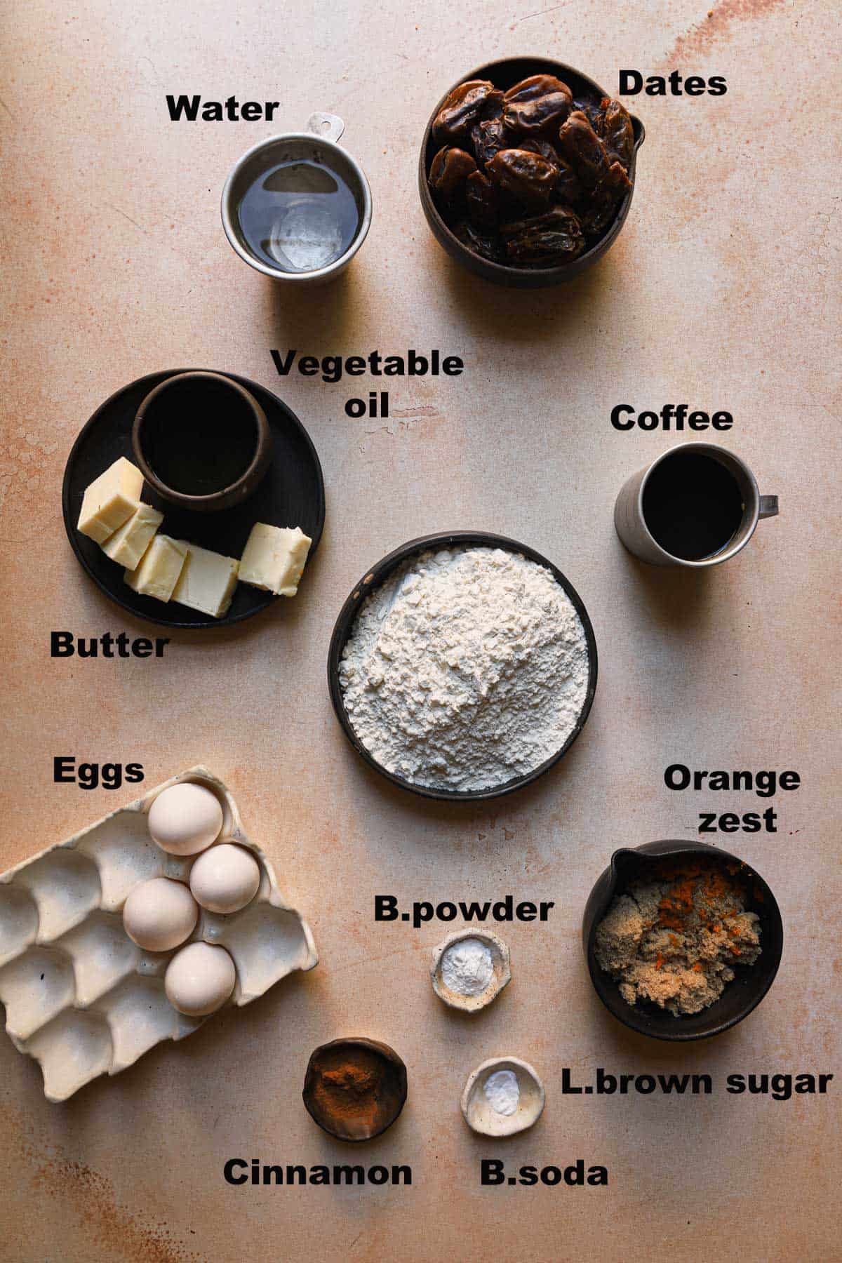 ingredients for medjool cake
