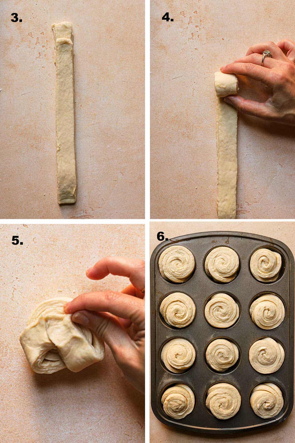 how to shape muffins using croissant dough