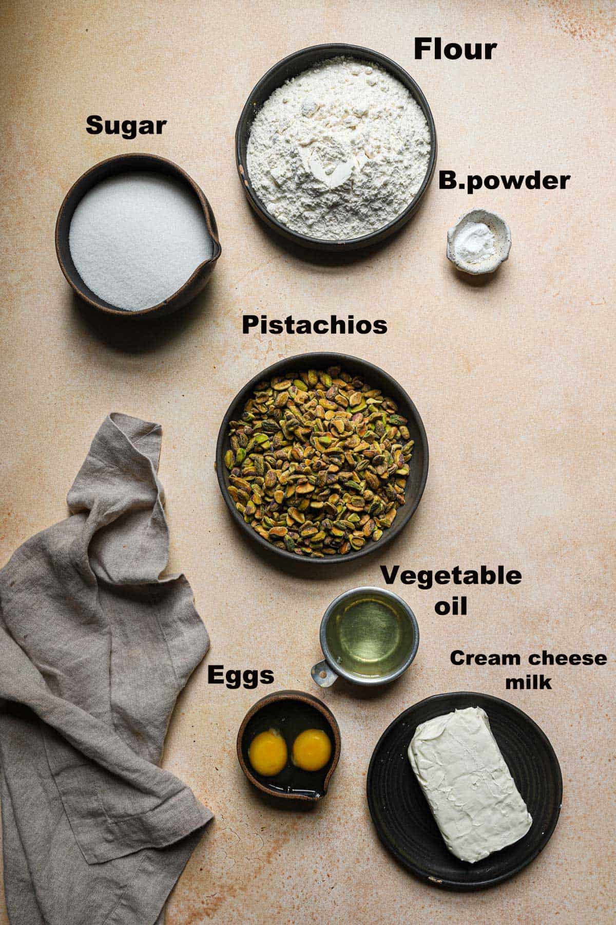 ingredients to make muffins