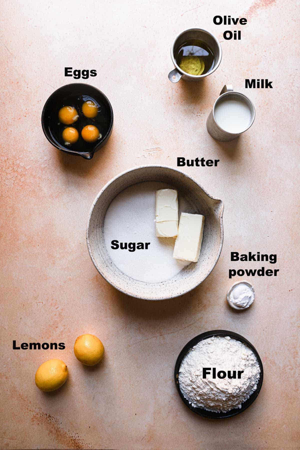 ingredients to make Italian breakfast cake