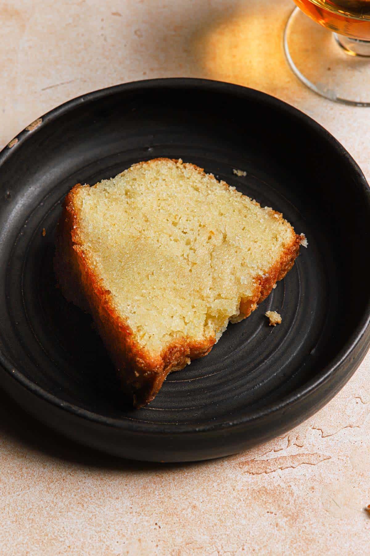 a slice of fluffy and tender pound cake
