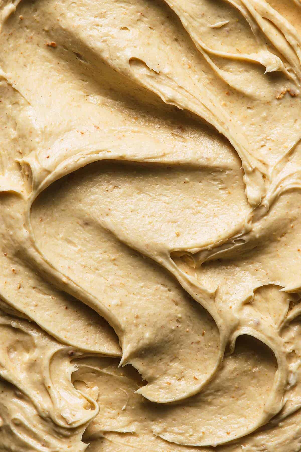 golden brown cream cheese frosting .