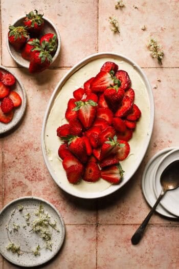 no bake italian dessert with berries.