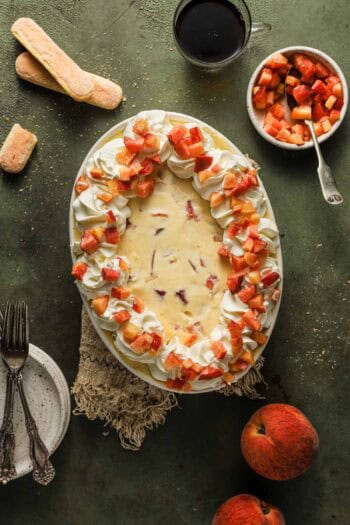 peachy summer dessert.