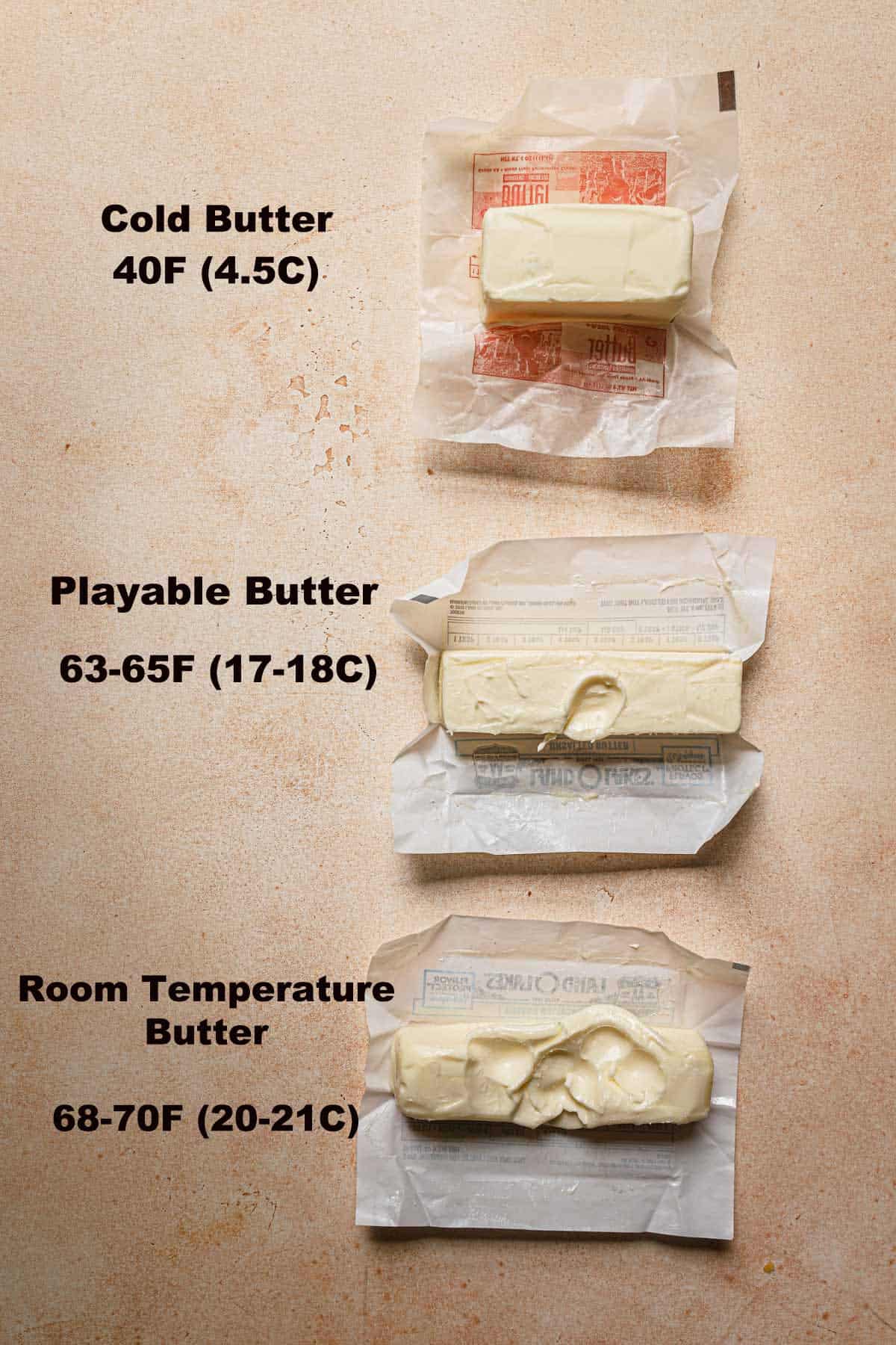 the three phases of butter.