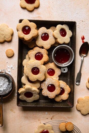 strawberry jam cookies.