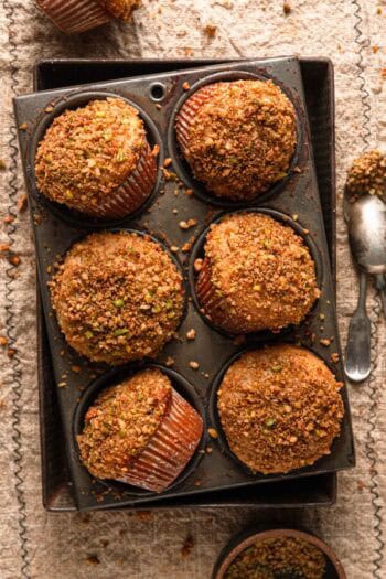 muffins in a muffin tin.