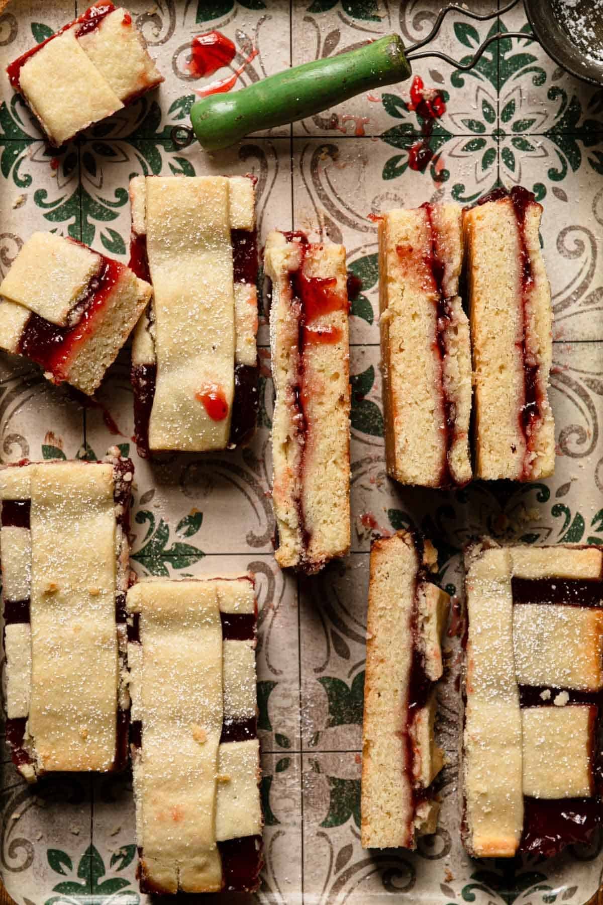 strawberry shortbread bars. 