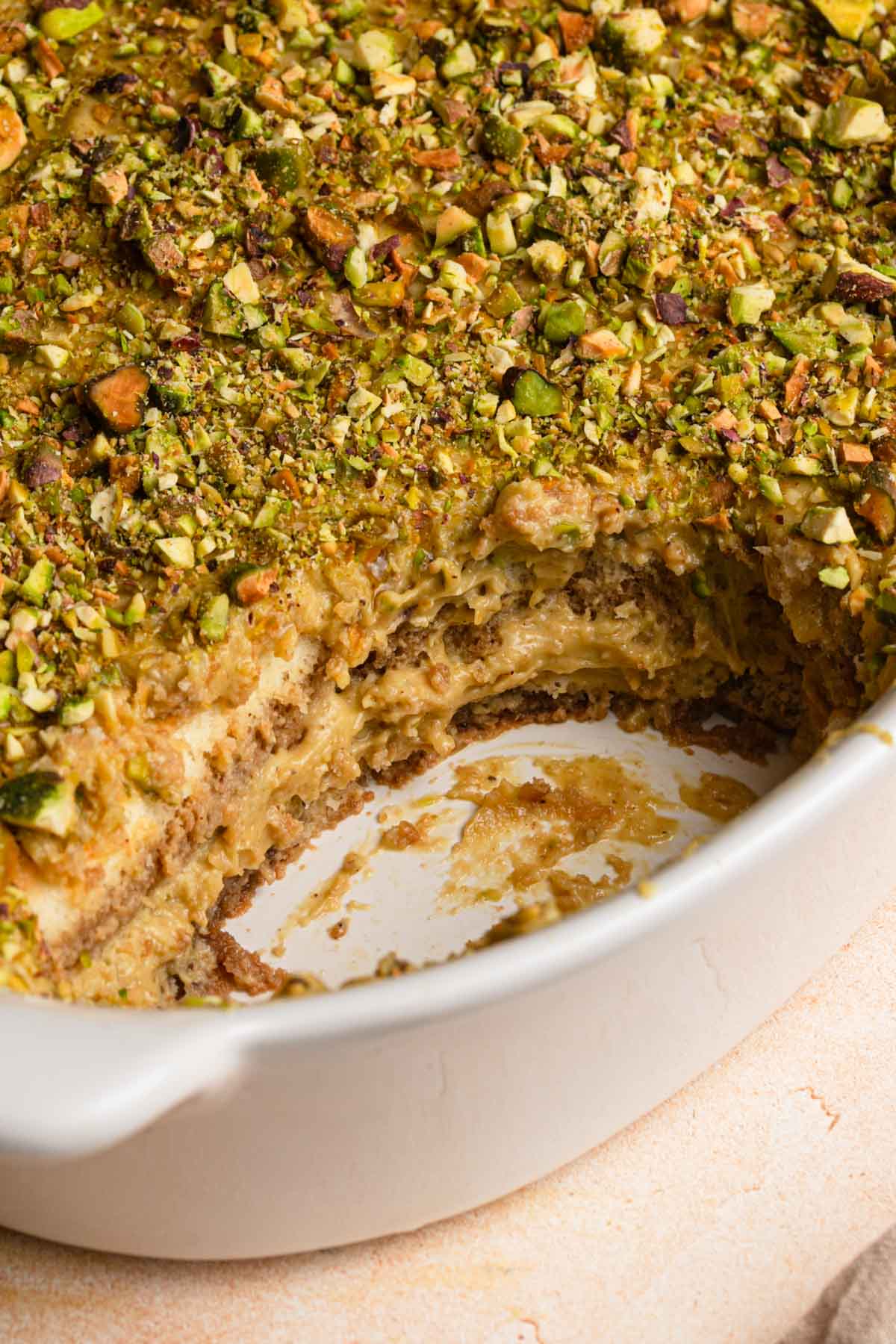creamy pistachio italian dessert.