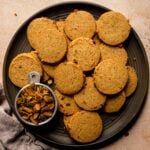 Pistachio shortbread cookies.