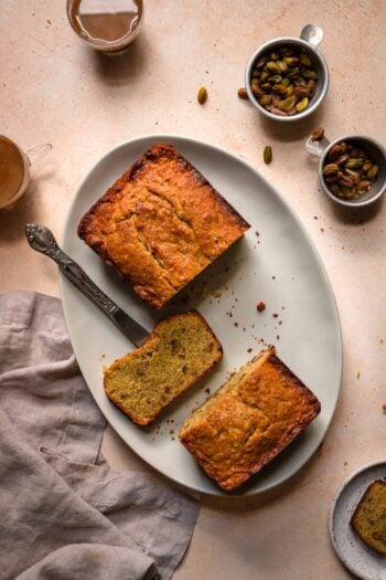 Pistachio quick bread with no cake mix.