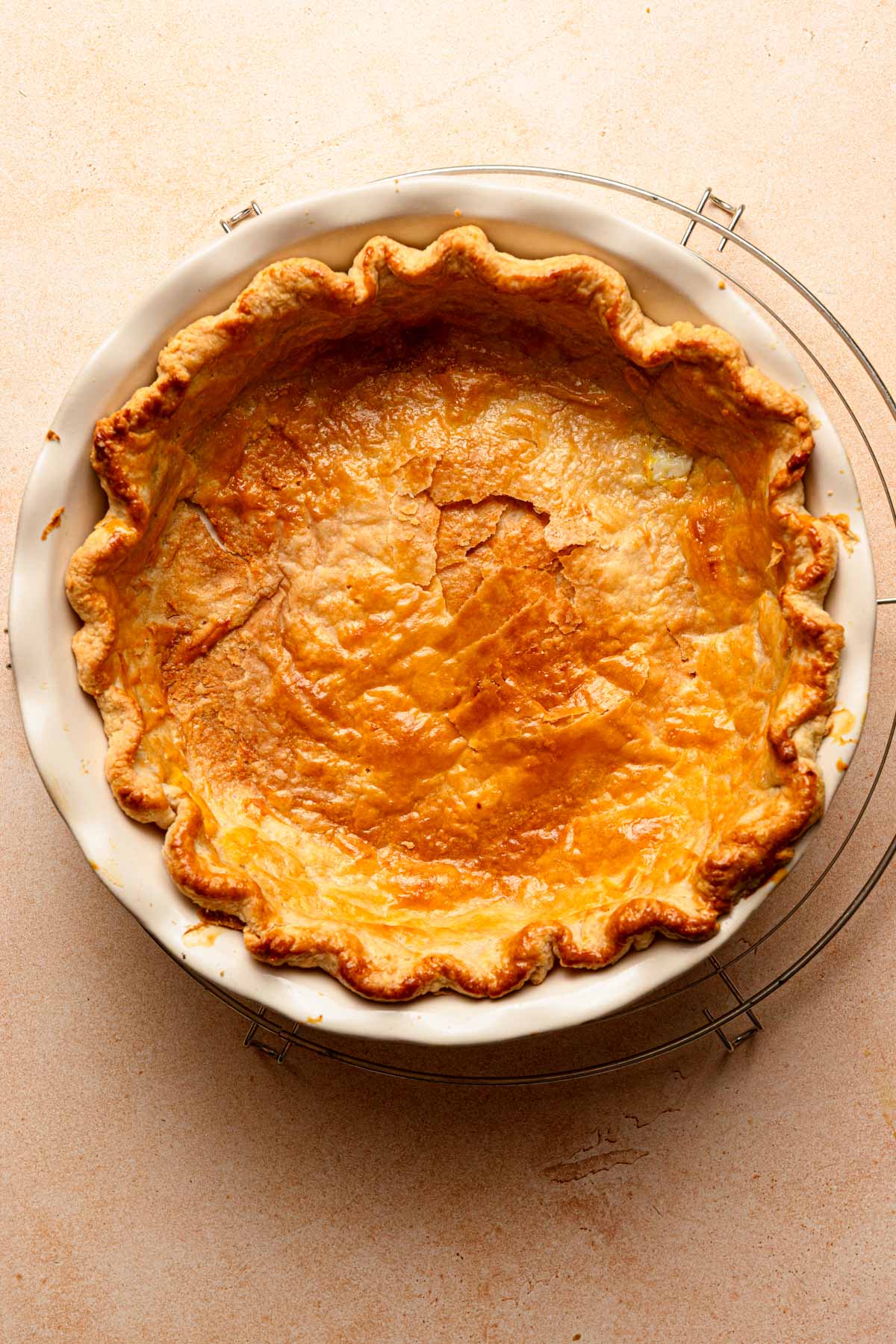 Pre baked pie crust.