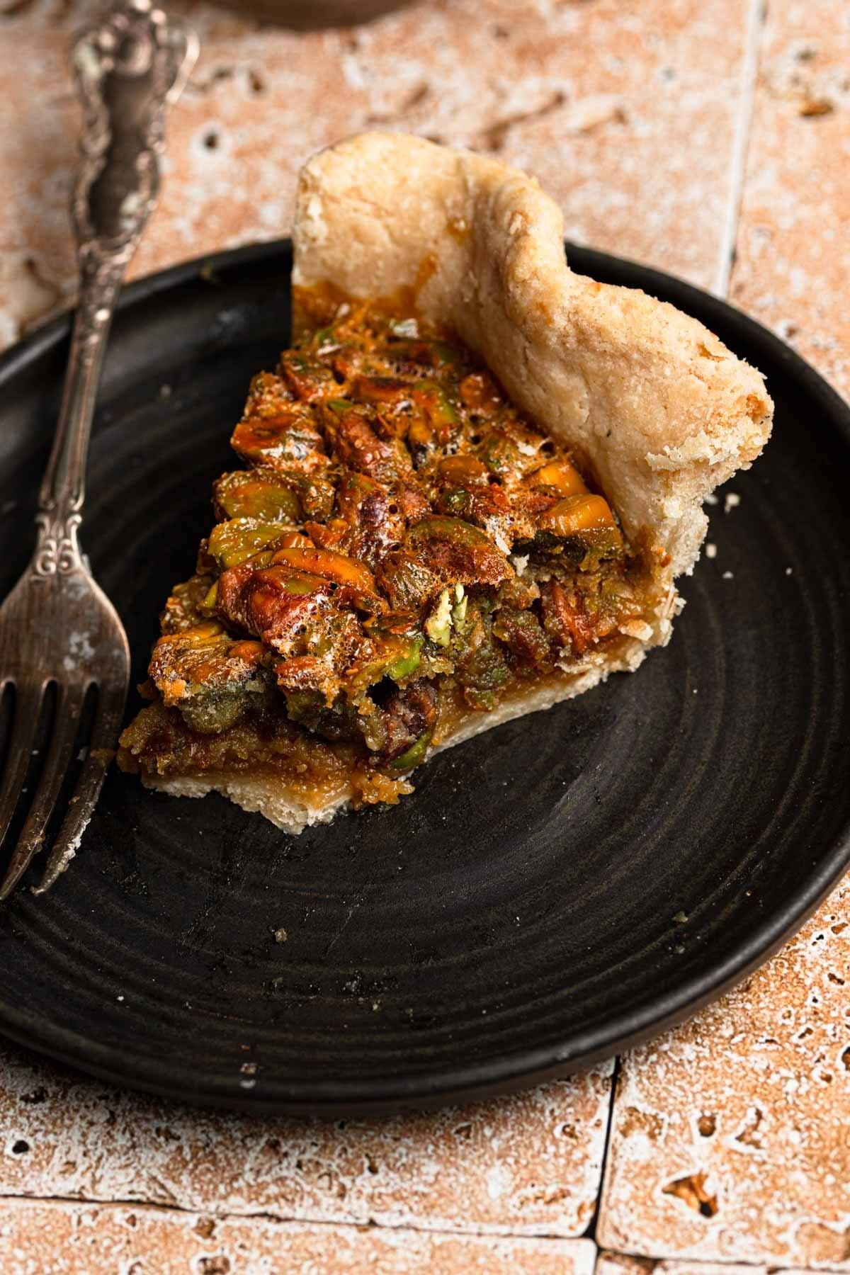 A slice of souther style pistachio pie.