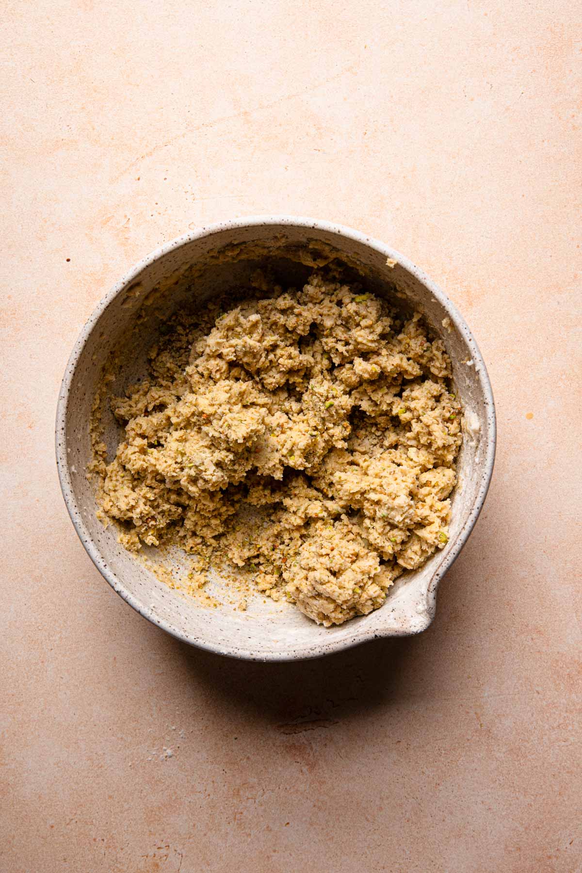 Cookie dough in a large bowl