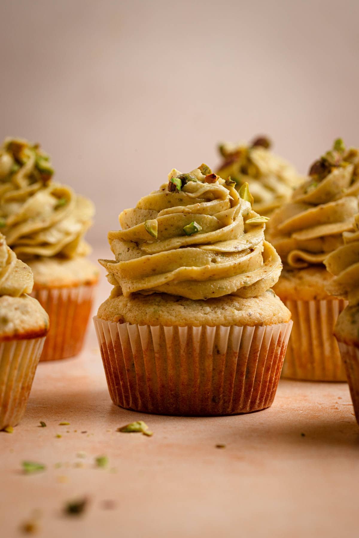 cupcakes topped with pistachio cupcake recipe.