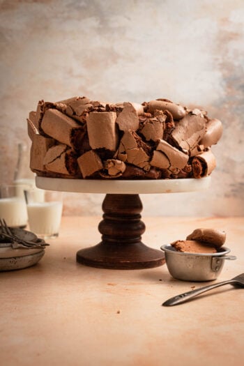 Concord chocolate meringue cake.