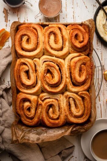 Baked orange rolls.