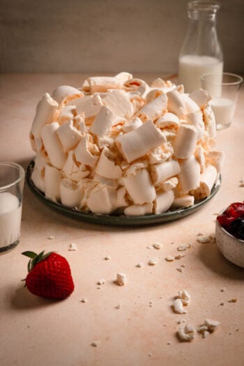 White concorde cake.