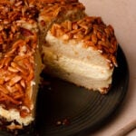 sliced bee sting cake.