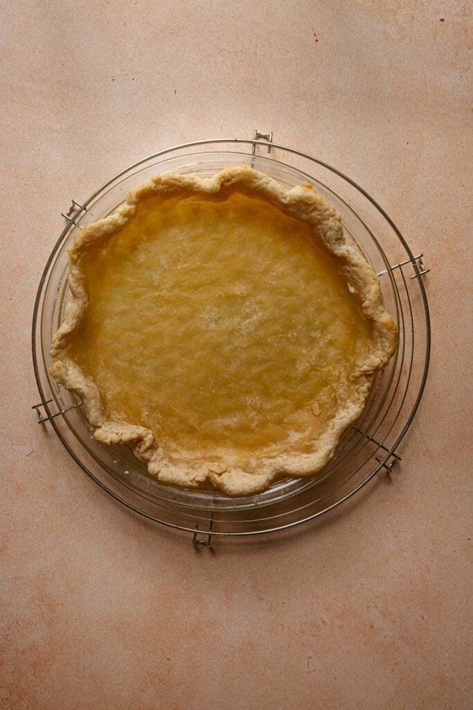 Par-baked pie crust.