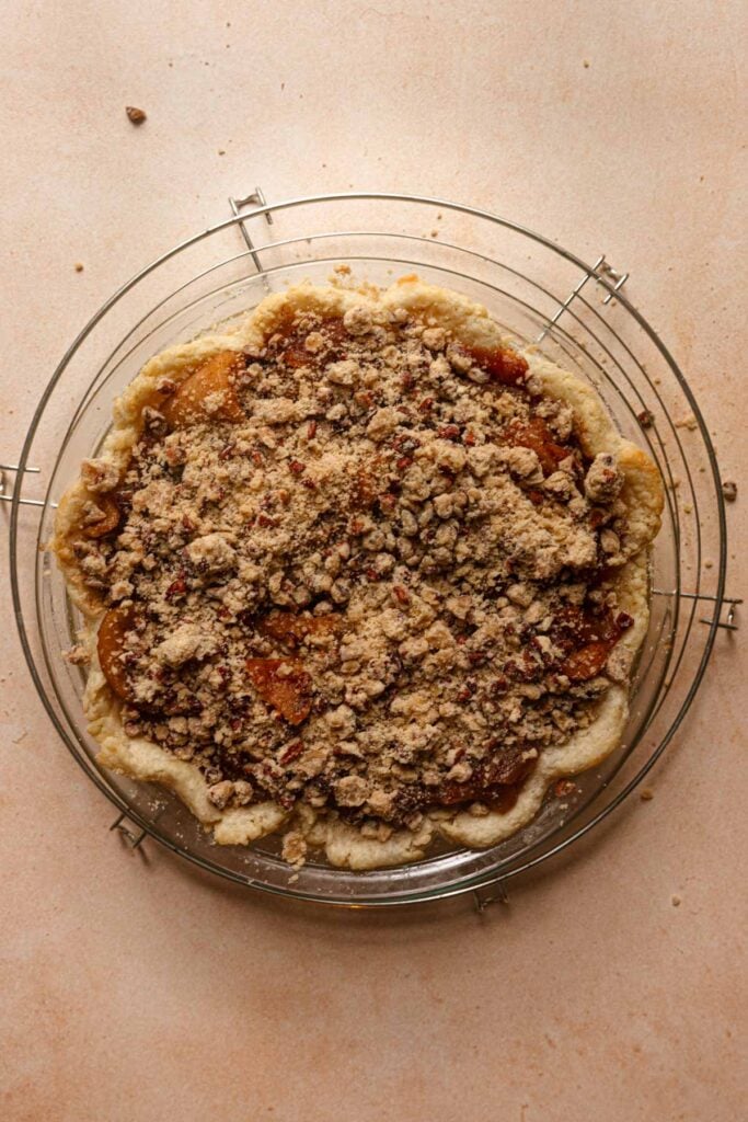Unbaked dutch apple pie.