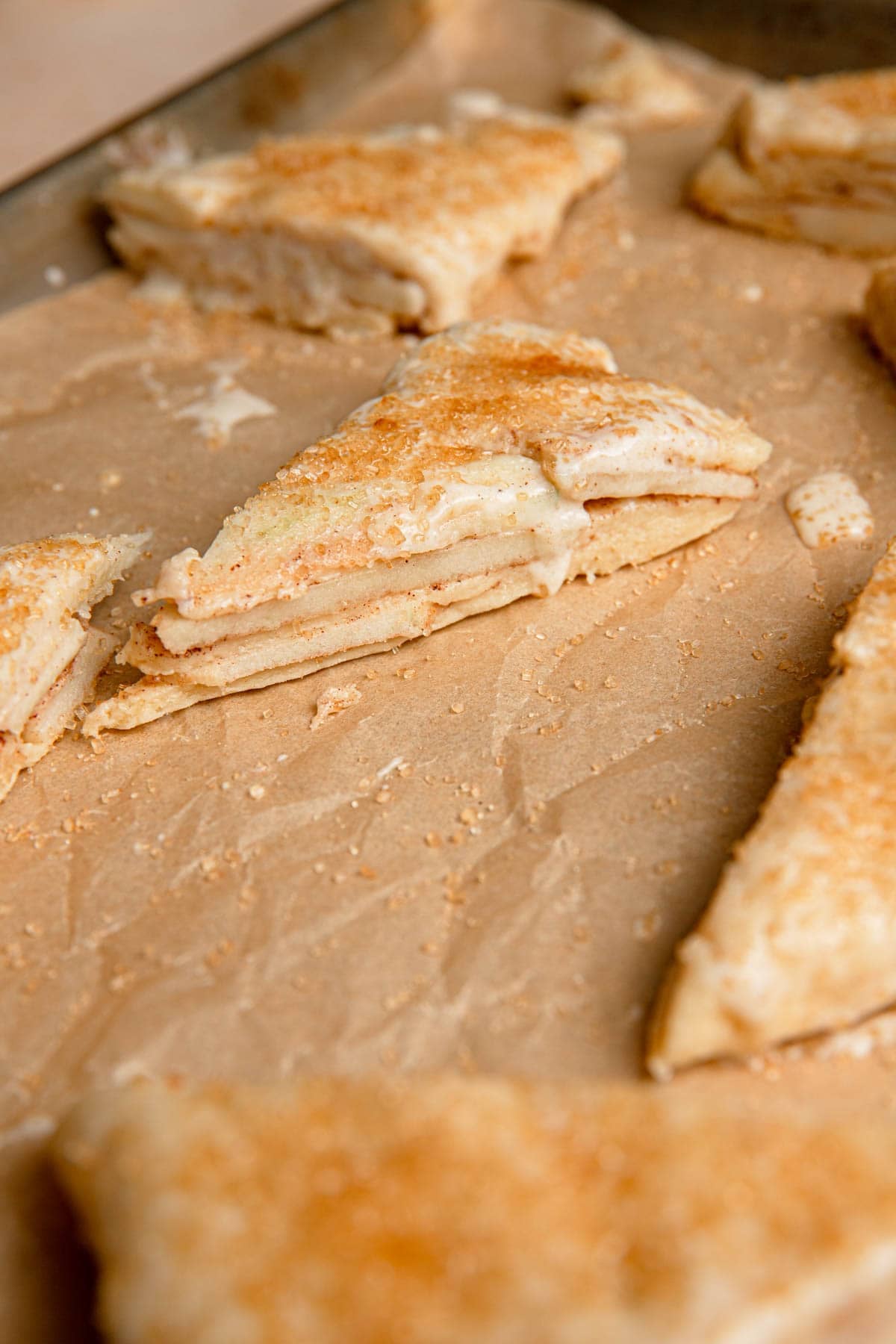 Unbaked apple scone.
