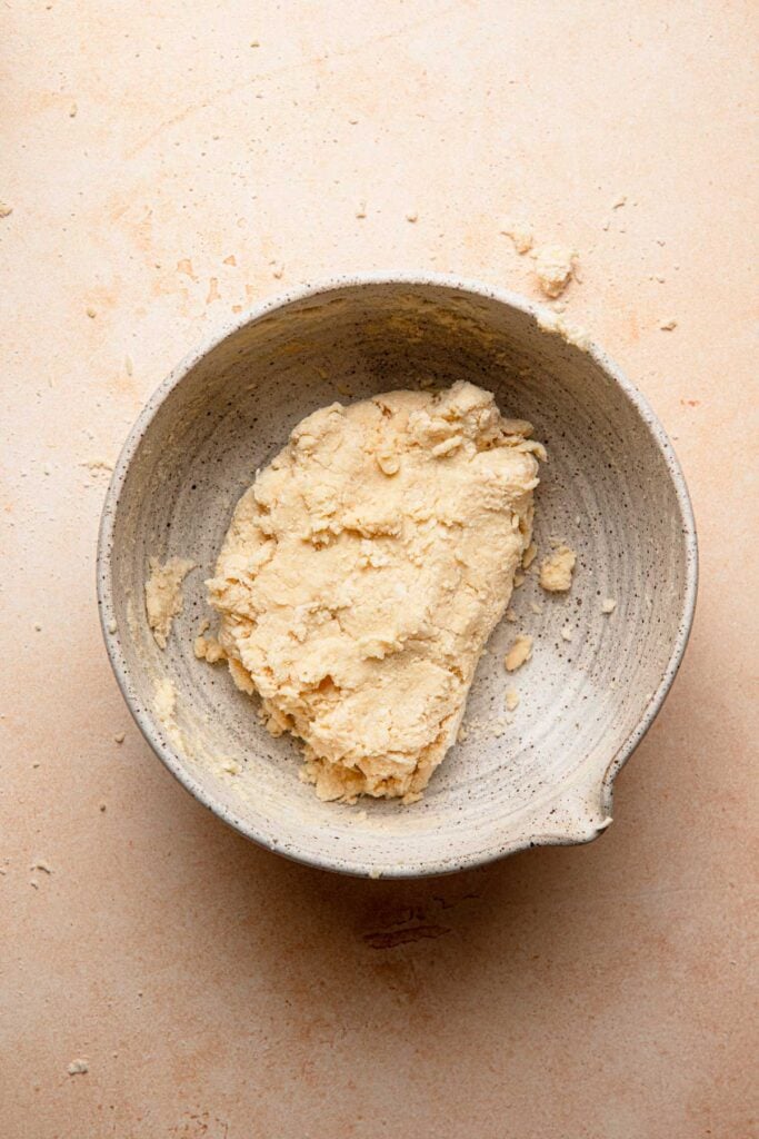 Scone dough in a bowl.